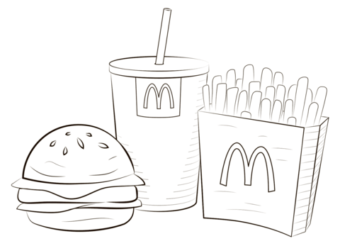 Mcdonalds Food Coloring Page